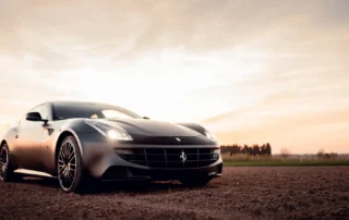 Ferrari Carwrap zonsondergang