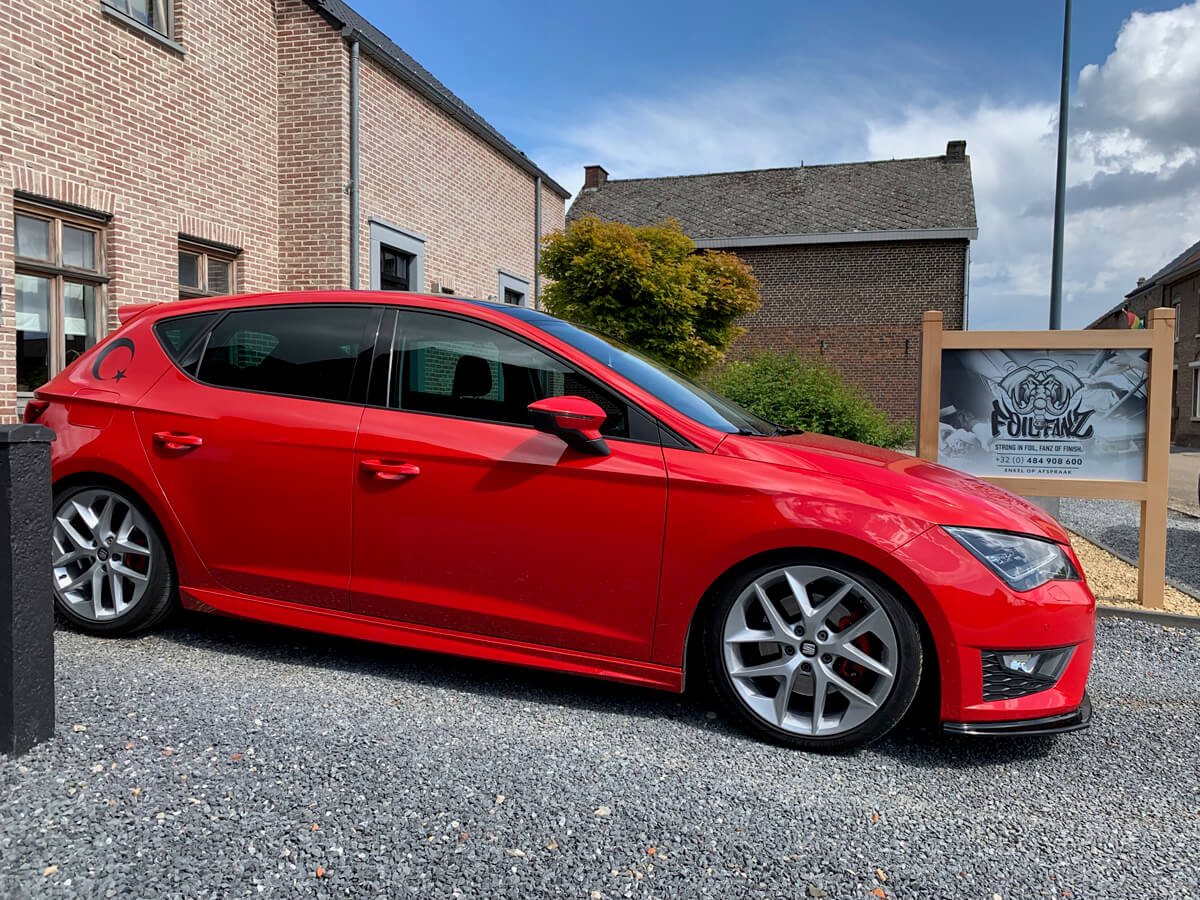 Getinte ramen - Rode VW Polo
